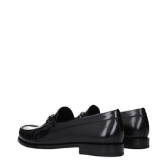 Celine Black Leather Slip-On Loafers