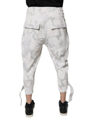 Dolce & Gabbana White Camouflage Cargo Jogger Sweatpants Pants
