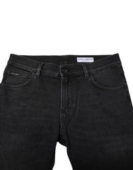 Dolce & Gabbana Black Cotton Skinny Men Denim Trouser Jeans