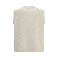 P.A.R.O.S.H. Cream Raccoon Fur Sleveless Jacket