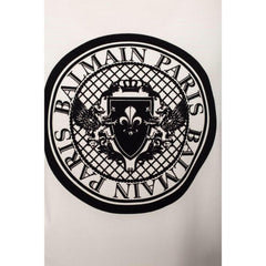 Balmain White Cotton Sweatshirt