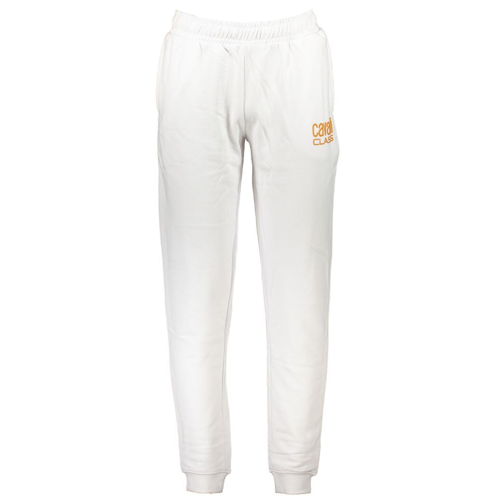 Cavalli Class White Cotton Pant