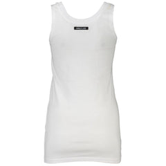 Cavalli Class White Cotton Tank Top