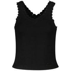 Guess Jeans Black Viscose Tank Top