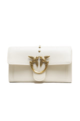 PINKO White Leather One Simply Love Mini Bag