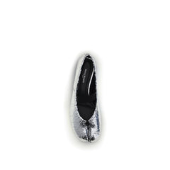Margiela Silver Calf Leather Bos Taurus Ballet Flats