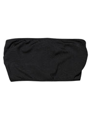 Dolce & Gabbana Black Nylon Blend Bandeau Strapless Tube Top