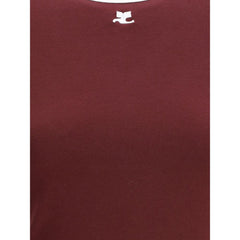 Courrèges Bordeaux Cotton T-Shirt