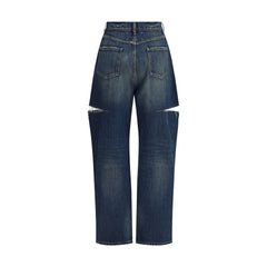 Margiela Blue Cotton High-Waisted Jean