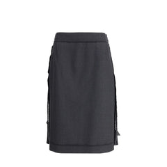 Margiela Black Polyester Midi Skirt
