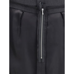 Margiela Black Polyester Midi Skirt