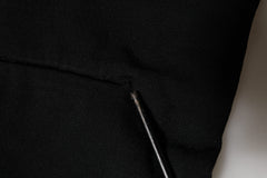 Dolce & Gabbana Black Viscose Turtle Neck Crop Pullover Top