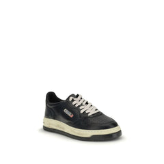Autry Black Leather Low Top Sneakers
