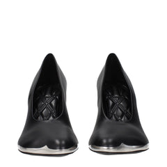 Burberry Black Leather High Heel Pumps