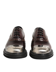 Dolce & Gabbana Brown Leather Lace Up Dress Men Oxford Shoes