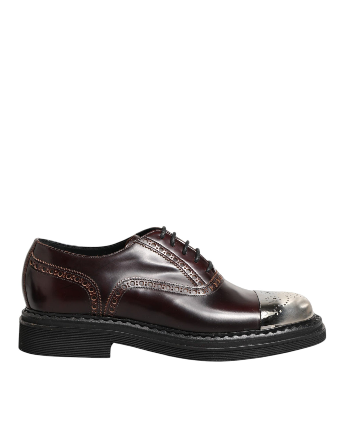 Dolce & Gabbana Brown Leather Lace Up Dress Men Oxford Shoes
