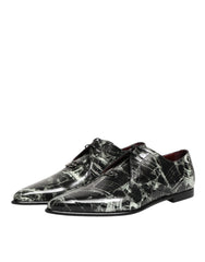 Dolce & Gabbana Marbled Pattern Dress Lace Up Derby Shoes