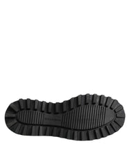 Dolce & Gabbana Black Leather Lace Up Derby Men Dress Shoes