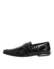 Dolce & Gabbana Black Embellished Dress Monk Strap Shoes