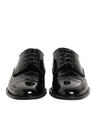 Dolce & Gabbana Black Leather Lace Up Derby Formal Dress Shoes