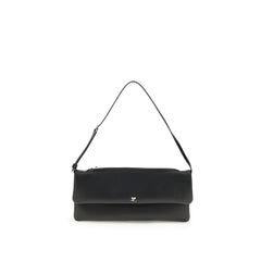 Courrèges Black Calf Leather Bos Taurus Shoulder Bag