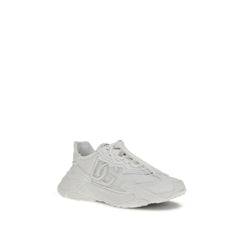 Dolce & Gabbana White Polyamide Athletic Sneakers