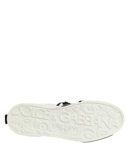 Dolce & Gabbana White Leather Logo Portofino Sneakers Shoes