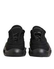 Dolce & Gabbana Black Lace Up Wave Low Top Men Sneaker Shoes