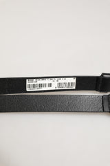 Dolce & Gabbana Black Double Strap Leather Silver Buckle Belt