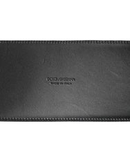 Dolce & Gabbana Black Leather 4-Strap Metal Multi-Buckle Belt