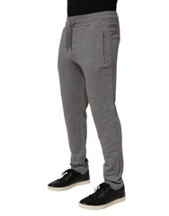 Dolce & Gabbana Cotton Jogger Sweatpants Trouser Gray