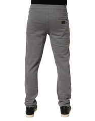 Dolce & Gabbana Cotton Jogger Sweatpants Trouser Gray
