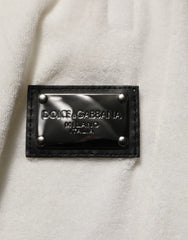 Dolce & Gabbana White Cotton Logo Plaque Men Bermuda Shorts