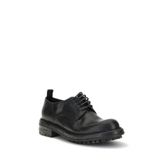 Dolce & Gabbana Black Calf Leather Bos Taurus Oxfords And Derbies