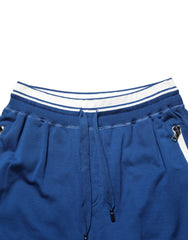 Dolce & Gabbana Blue Cotton Blend Bermuda Sweatpants Shorts