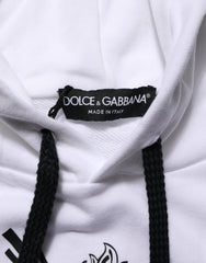 Dolce & Gabbana White Sacred Heart Hooded Sweatshirt Sweater