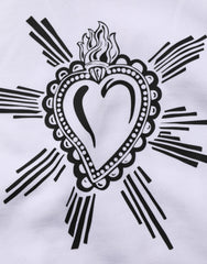 Dolce & Gabbana White Sacred Heart Hooded Sweatshirt Sweater