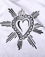 Dolce & Gabbana White Sacred Heart Hooded Sweatshirt Sweater