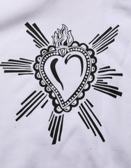 Dolce & Gabbana White Sacred Heart Hooded Sweatshirt Sweater