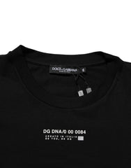 Dolce & Gabbana Black Statement Cotton Men Crew Neck T-shirt