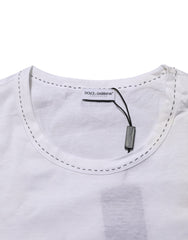 Dolce & Gabbana White Cotton Crew Neck Underwear Tee T-shirt