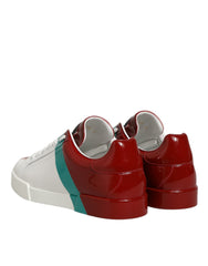 Dolce & Gabbana Multicolor Leather Logo Low Top Sneakers Shoes