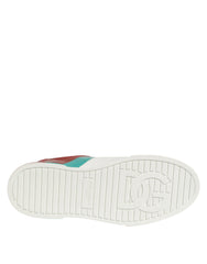 Dolce & Gabbana Multicolor Leather Logo Low Top Sneakers Shoes