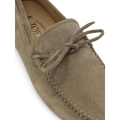 Tod's Beige Suede Leather Moccassin