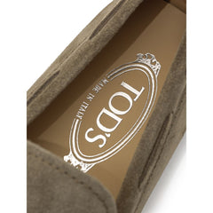 Tod's Beige Suede Leather Moccassin