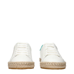 Palm Angels White Leather Low Top Sneakers