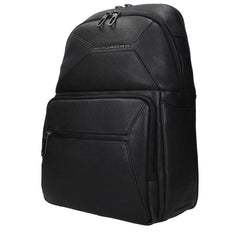 Piquadro Black Leather Backpack