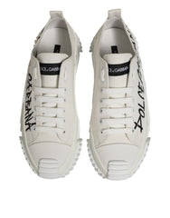 Dolce & Gabbana White Cotton NS1 Low Top Sneaker Shoes
