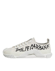 Dolce & Gabbana White Cotton NS1 Low Top Sneaker Shoes