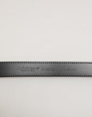 Dolce & Gabbana Red Black Pony Leather Metal Buckle Men Belt